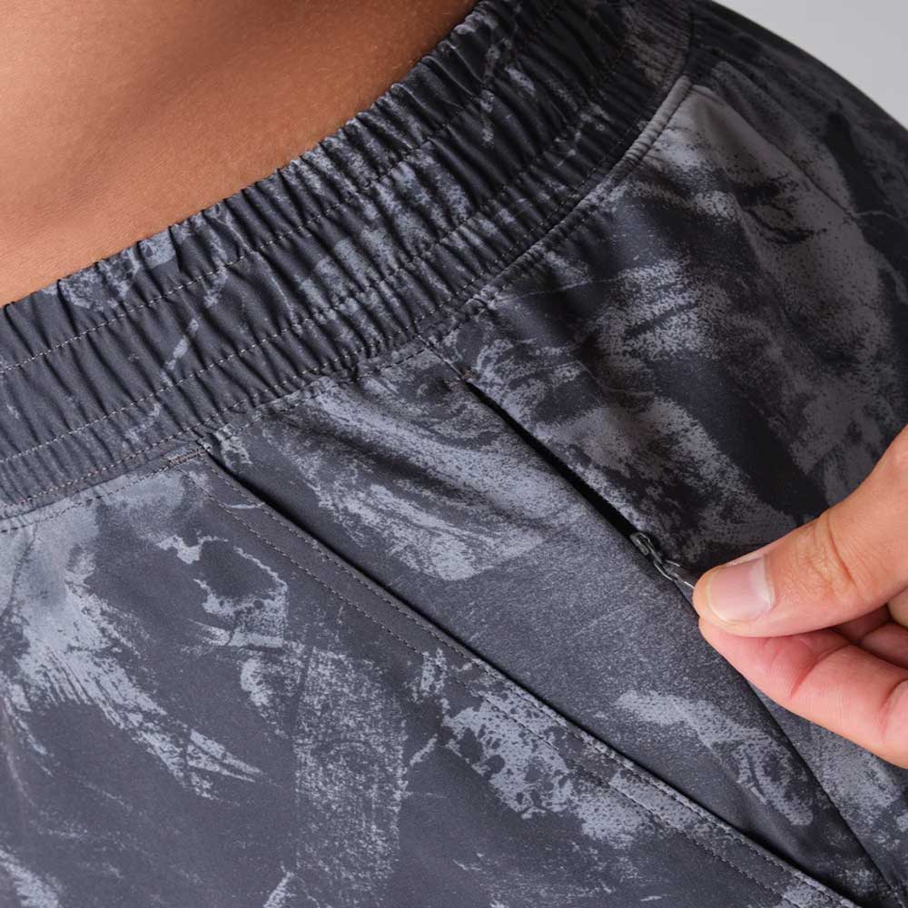 Mako Short 7" Unlined - Asphalt Marble Print