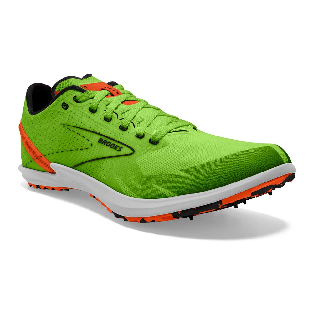 All Gender Draft XC Spikeless Cross Country Shoe - Green Gecko/Red Orange/White - Regular (D)