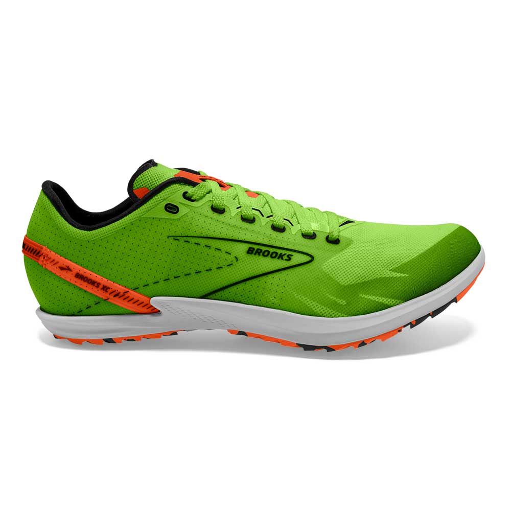 All Gender Draft XC Spikeless Cross Country Shoe - Green Gecko/Red Orange/White - Regular (D)