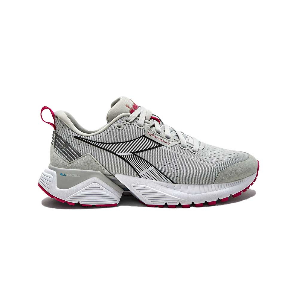 Women's Mythos Blushield Vigore 2 Running Shoe - Silver Dd/Blk/Rubine Red - Regular (B)