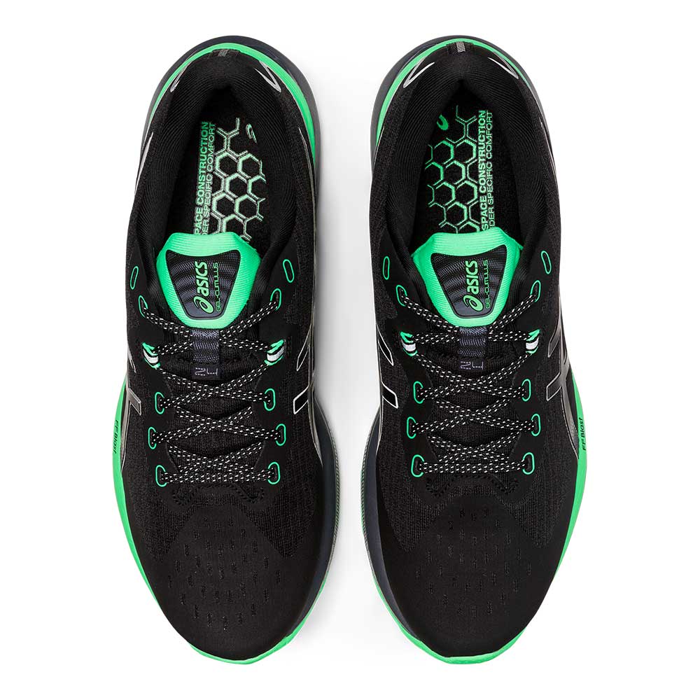 Men's Gel-Cumulus 24 Lite-Show Running Shoe - Black/New Leaf - Regular (D)