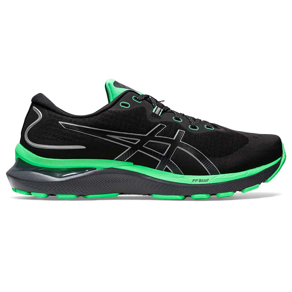 Men's Gel-Cumulus 24 Lite-Show Running Shoe - Black/New Leaf - Regular (D)