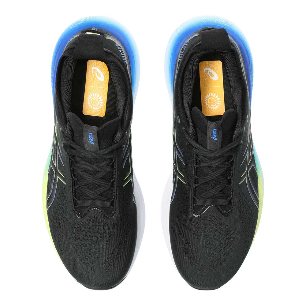 Men's Gel-Nimbus 25 Running Shoe - Black/Glow Yellow- Regular (D)