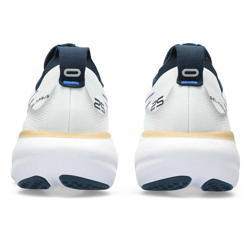 Men's Gel-Nimbus 25 Running Shoe - White/Illusion Blue- Regular (D)