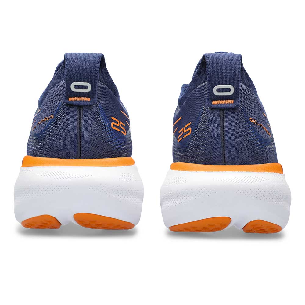 Men's Gel-Nimbus 25 Running Shoe - Deep Ocean/Bright Orange - Regular (D)