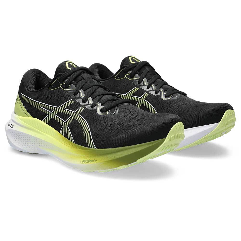 Men's Gel-Kayano 30 Running Shoe - Black/Glow Yellow - Regular (D)