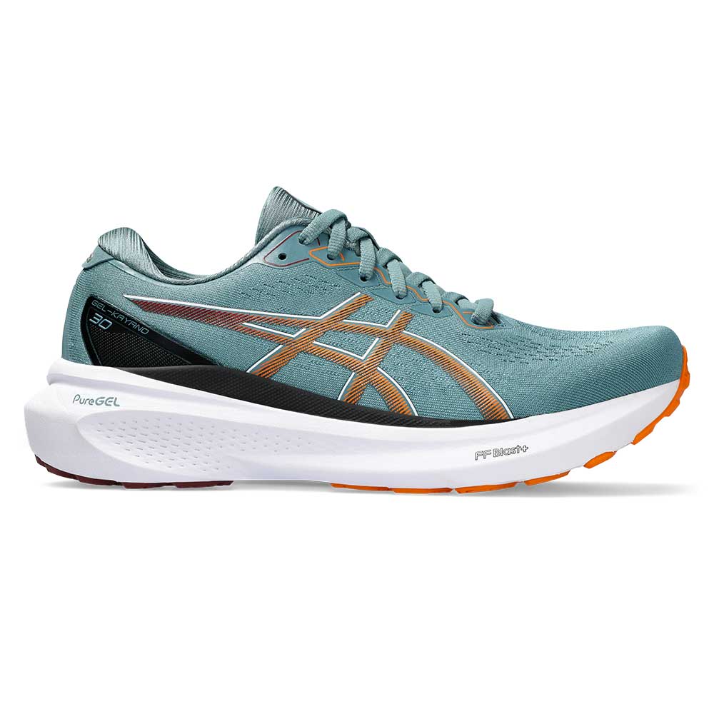 Men's Gel-Kayano 30 Running Shoe - Foggy Teal/Bright Orange - Regular (D)