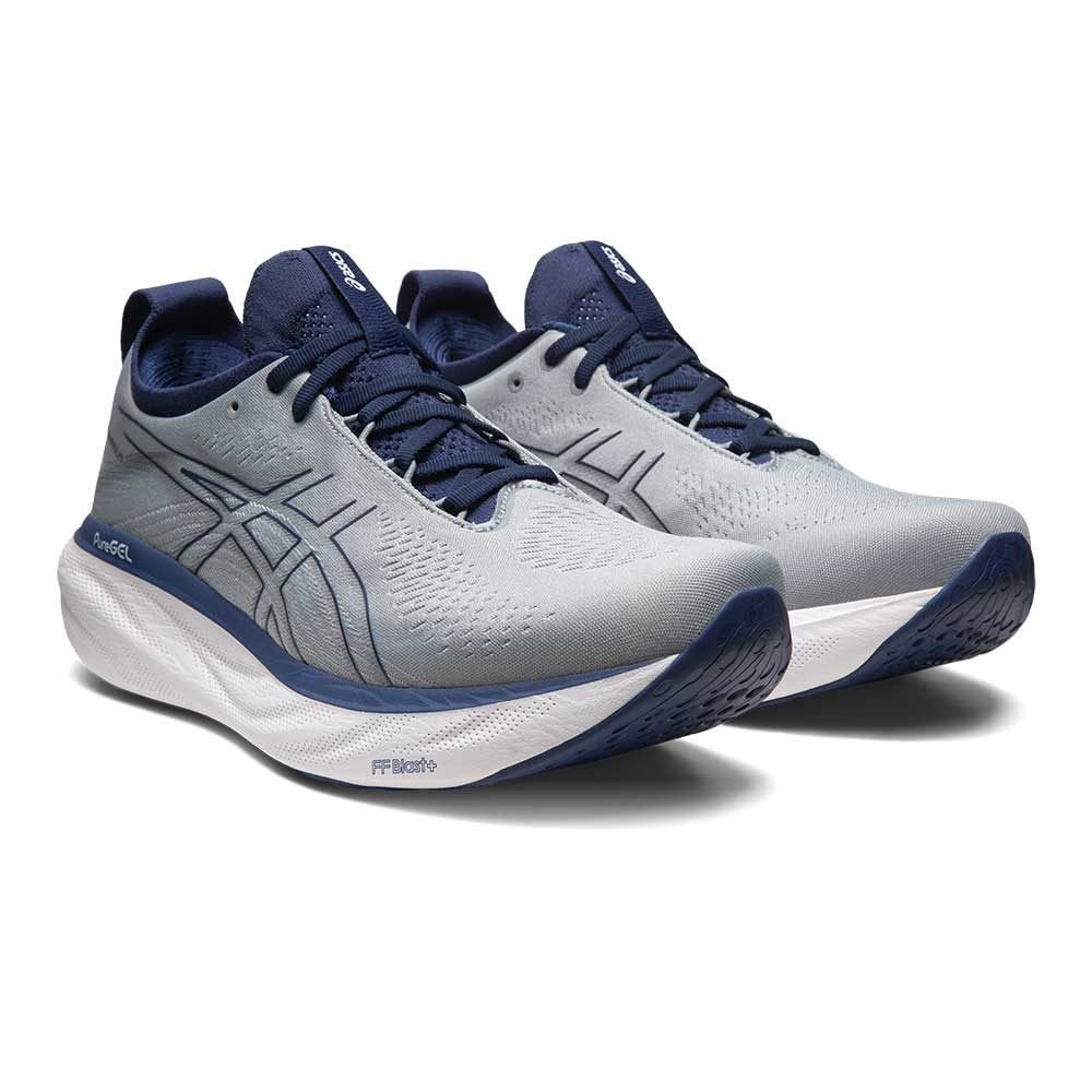 Men's Gel-Nimbus 25 Running Shoe - Sheet Rock/Indigo Blue - Extra Wide (4E)