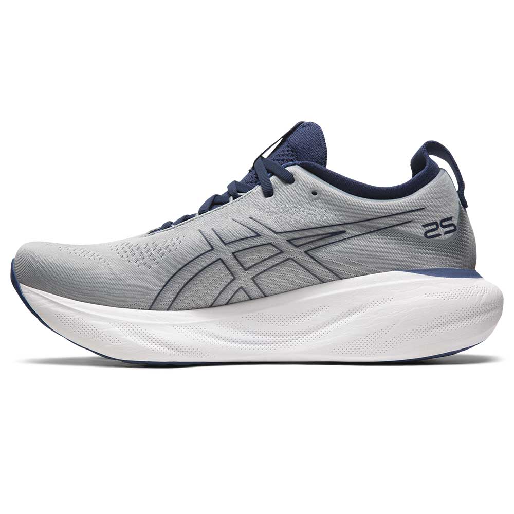 Men's Gel-Nimbus 25 Running Shoe - Sheet Rock/Indigo Blue - Extra Wide (4E)