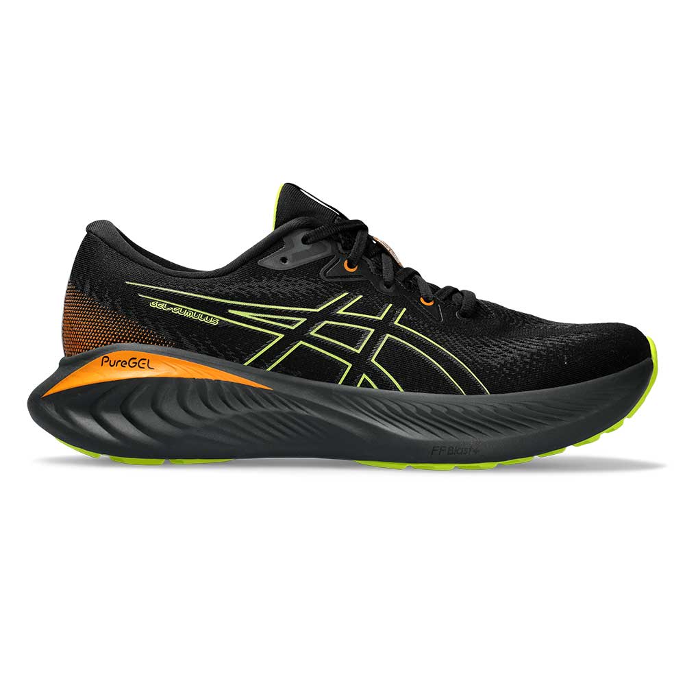 Men's Gel-Cumulus 25 GTX Running Shoe - Black/Neon Lime - Regular (D)
