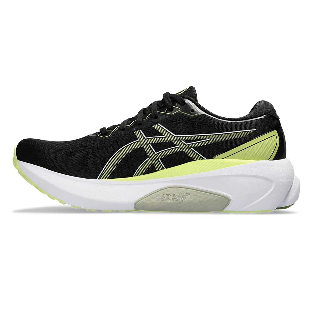 Men's Gel-Kayano 30 Running Shoe - Black/Glow Yellow- Extra Wide (4E)