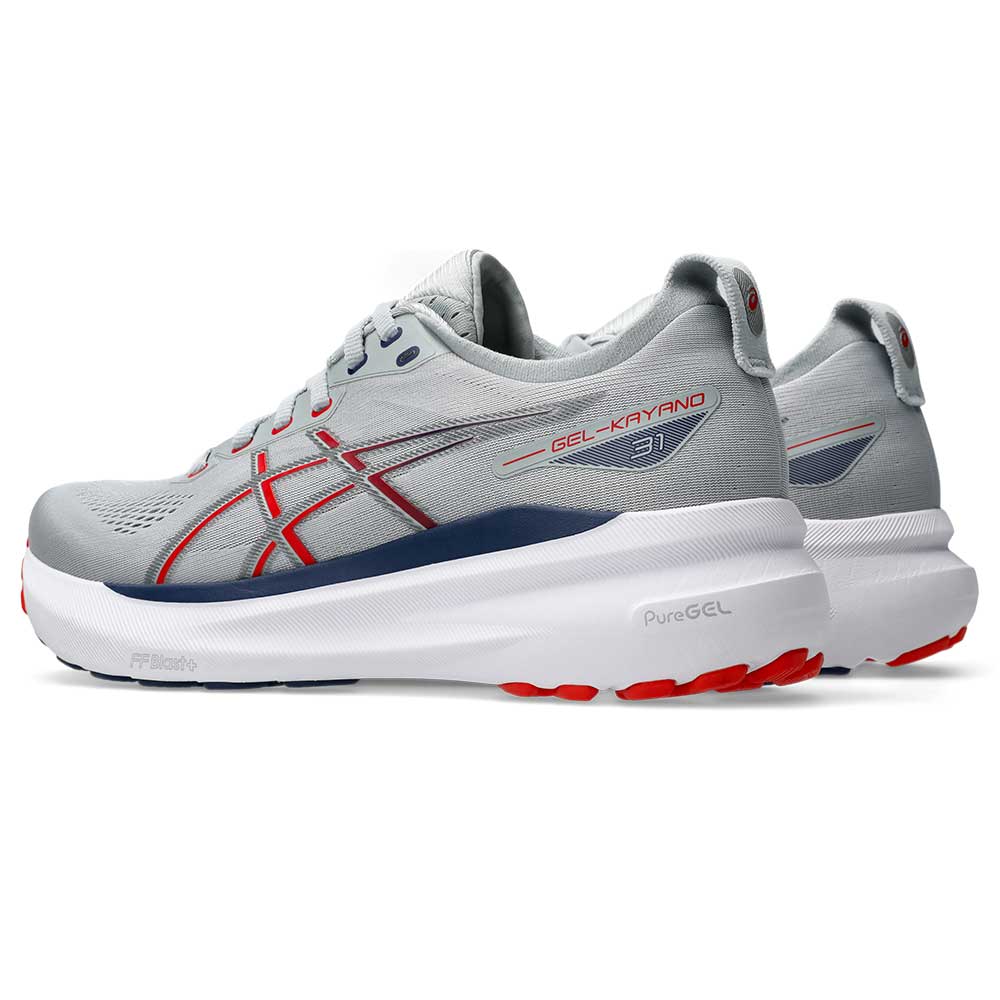 Men's Gel-Kayano 31 Running Shoe - Piedmont Grey/Fiery Red - Regular (D)