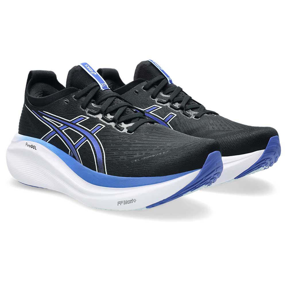 Men's Gel-Nimbus 27 Running Shoe - Black/Dark Cobalt - Regular (D)