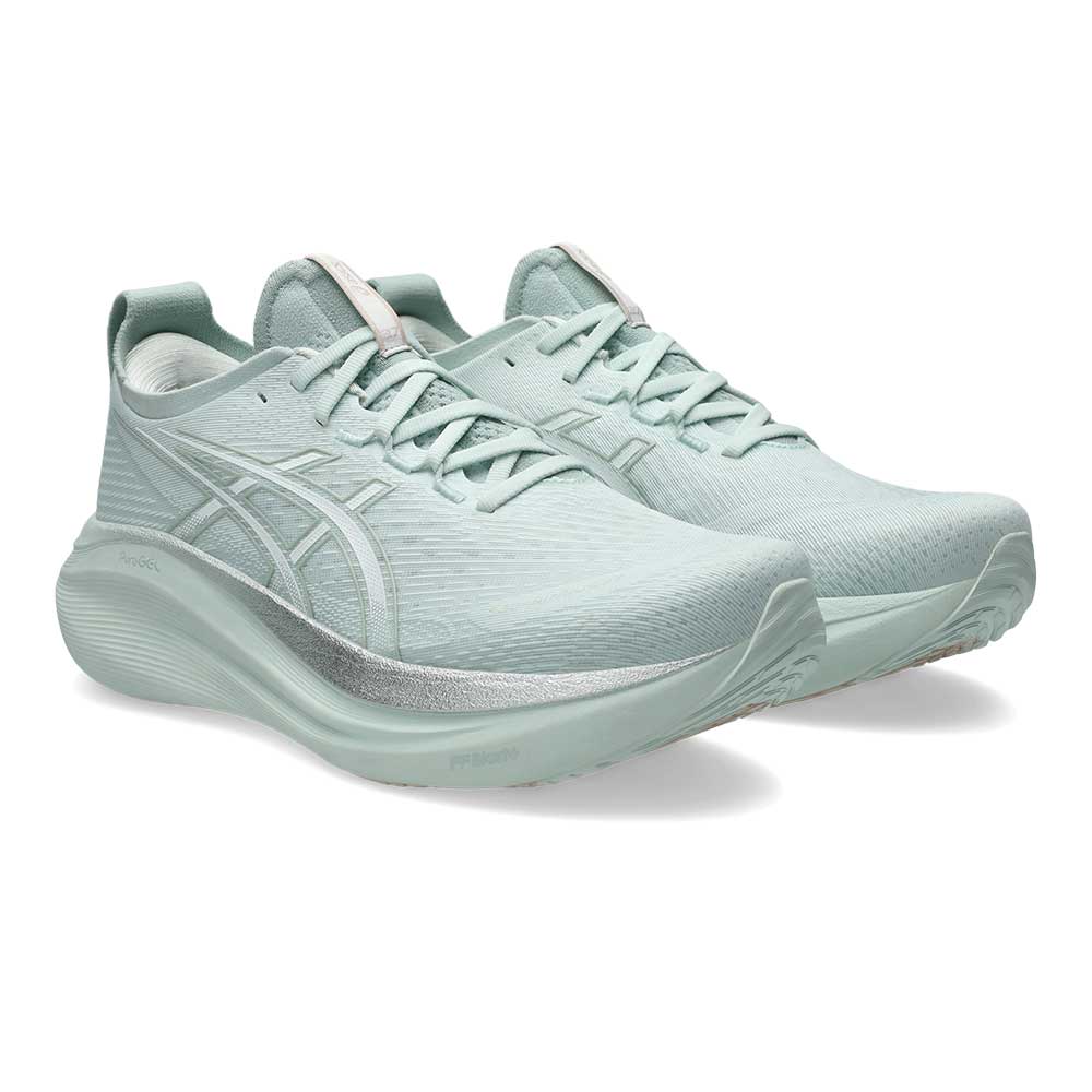 Men's Gel-Nimbus 27 Running Shoe - Pure Aqua/White - Regular (D)
