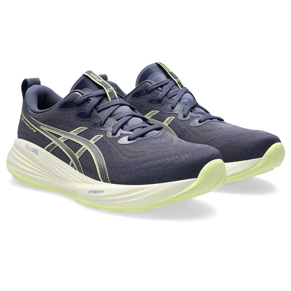 Men's Gel-Cumulus 27 Running Shoe - Indigo Fog/Lucid Yellow - Regular (D)