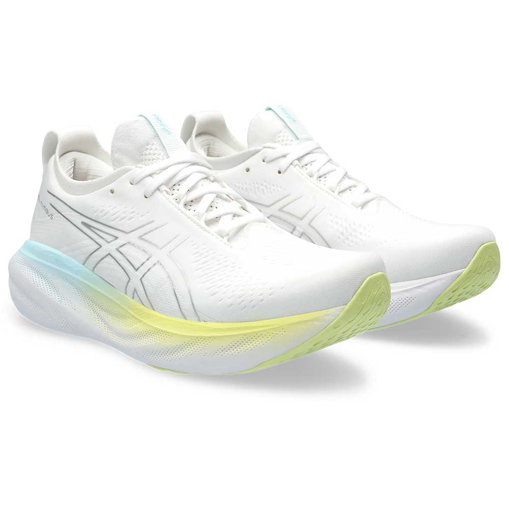 Women's Gel-Nimbus 25 Running Shoe - White/Pure Silver- Regular (B)