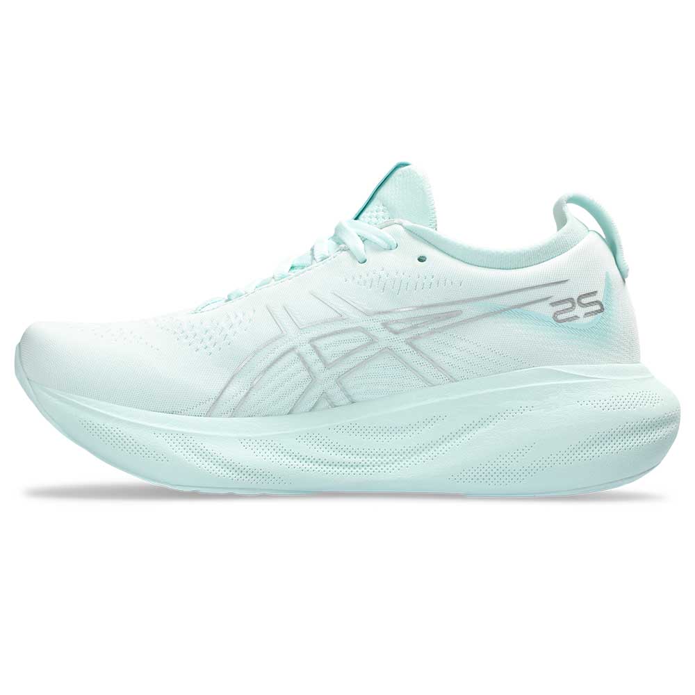 Women's Gel-Nimbus 25 Running Shoe- Soothing Sea/Pure Silver- Regular (B)