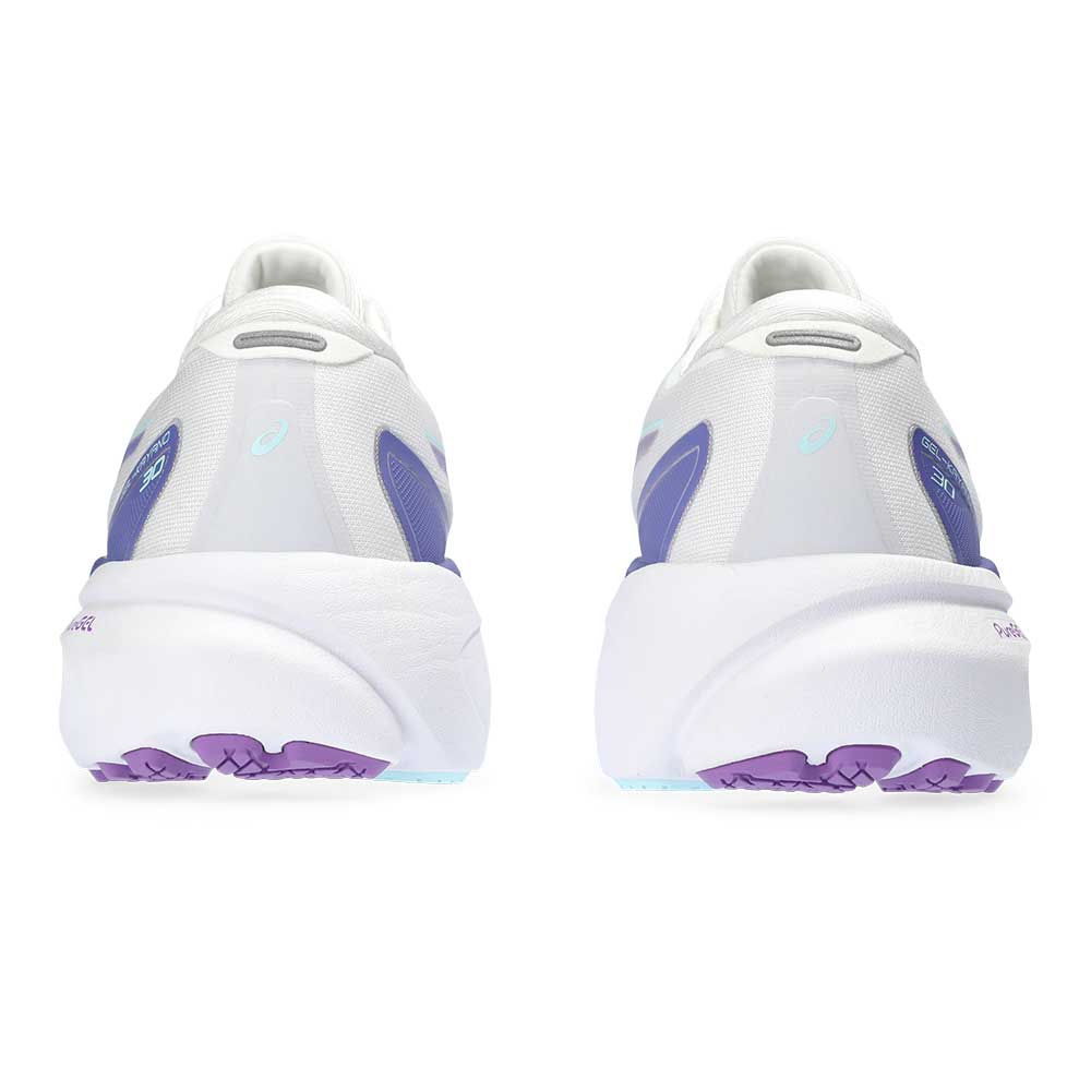 Women's Gel-Kayano 30 Running Shoe - White/Cyber Grape- Regular (B)