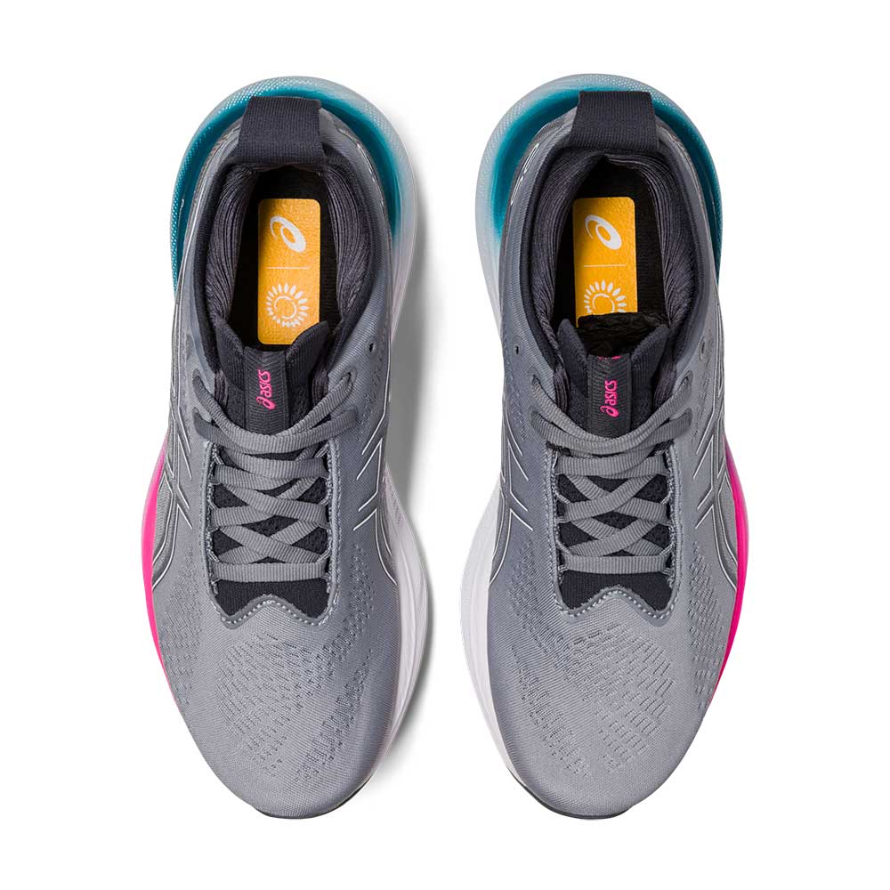 Women's Gel-Nimbus 25 Running Shoe - Sheet Rock/White- Wide (D)