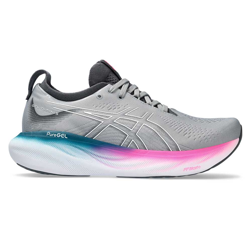 Women's Gel-Nimbus 25 Running Shoe - Sheet Rock/White- Wide (D)