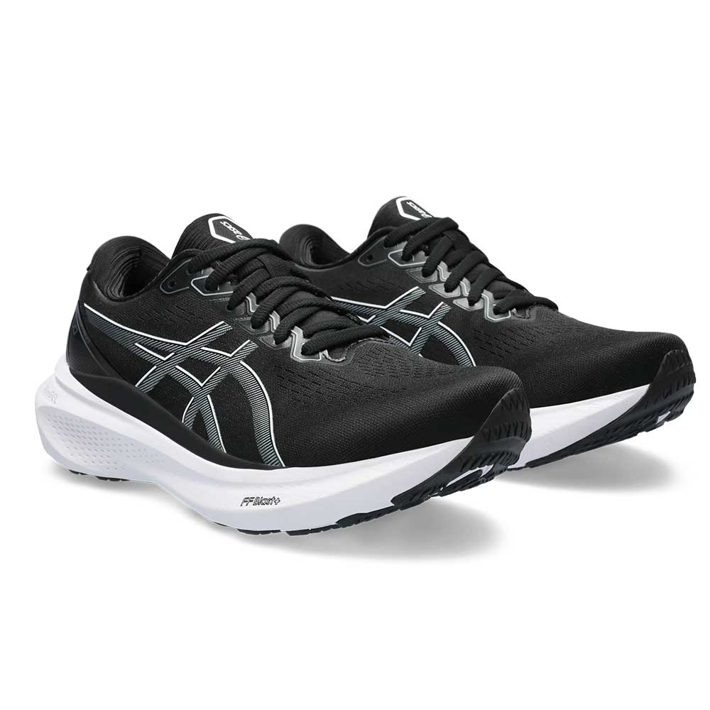Women's Gel-Kayano 30 Running Shoe - Black/Sheet Rock- Wide (D)