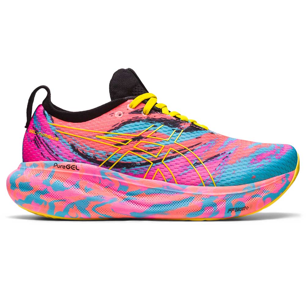 Women's Gel-Nimbus 25 Running Shoe - Aquarium/Vibrant Yellow- Regular (B)