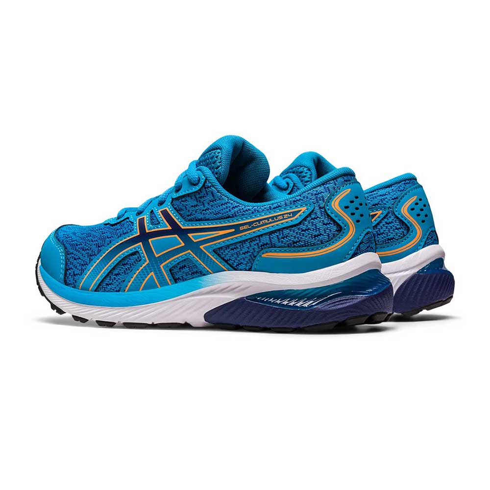 Youth Gel-Cumulus 24 Grade School Running Shoe - Island Blue/Sun Peach - Regular (D)