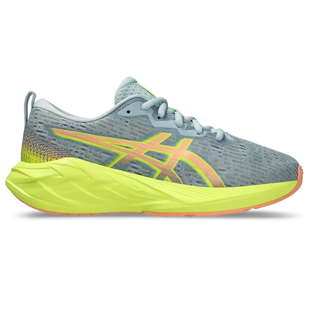 Kids ASICS Novablast 4 GS 5 Cool Grey Bright Sunstone 020