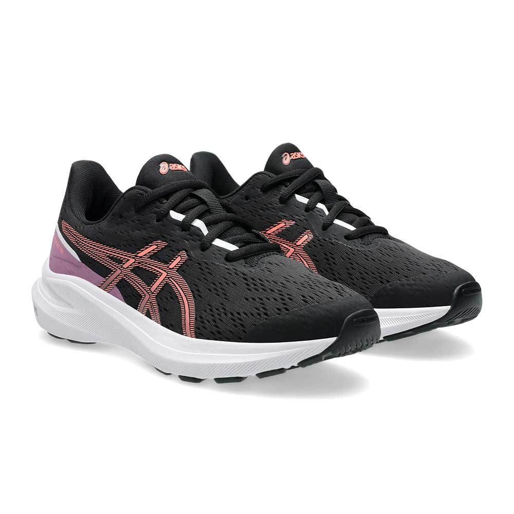 Youth GT-1000 13 GS Running Shoe - Black/Sun Coral - Regular (D)