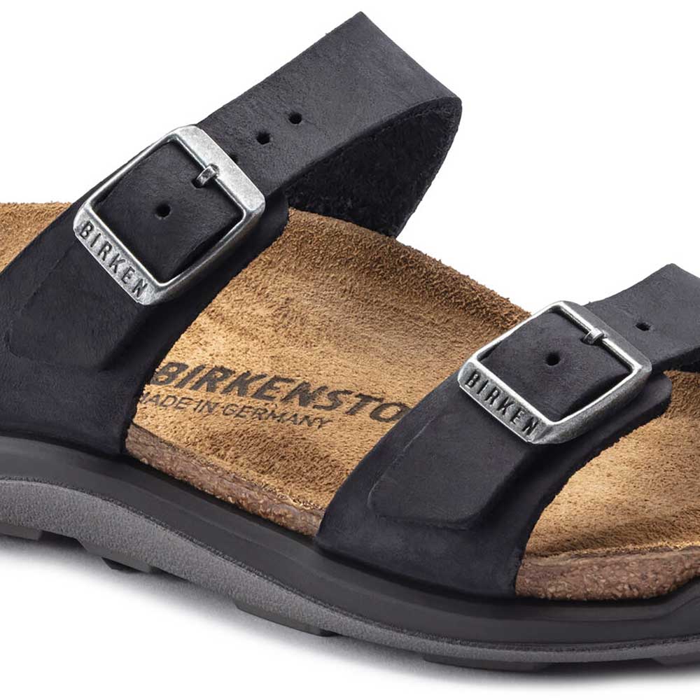 Women's Sierra Oiled Leather Sandal - Black - Regular/Wide