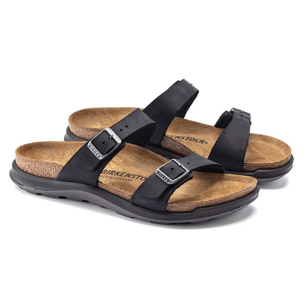 Women's Sierra Oiled Leather Sandal - Black - Regular/Wide
