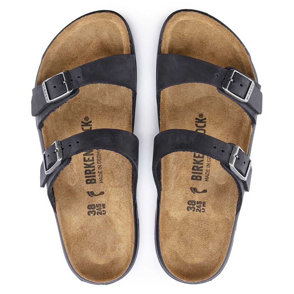Women's Sierra Oiled Leather Sandal - Black - Regular/Wide
