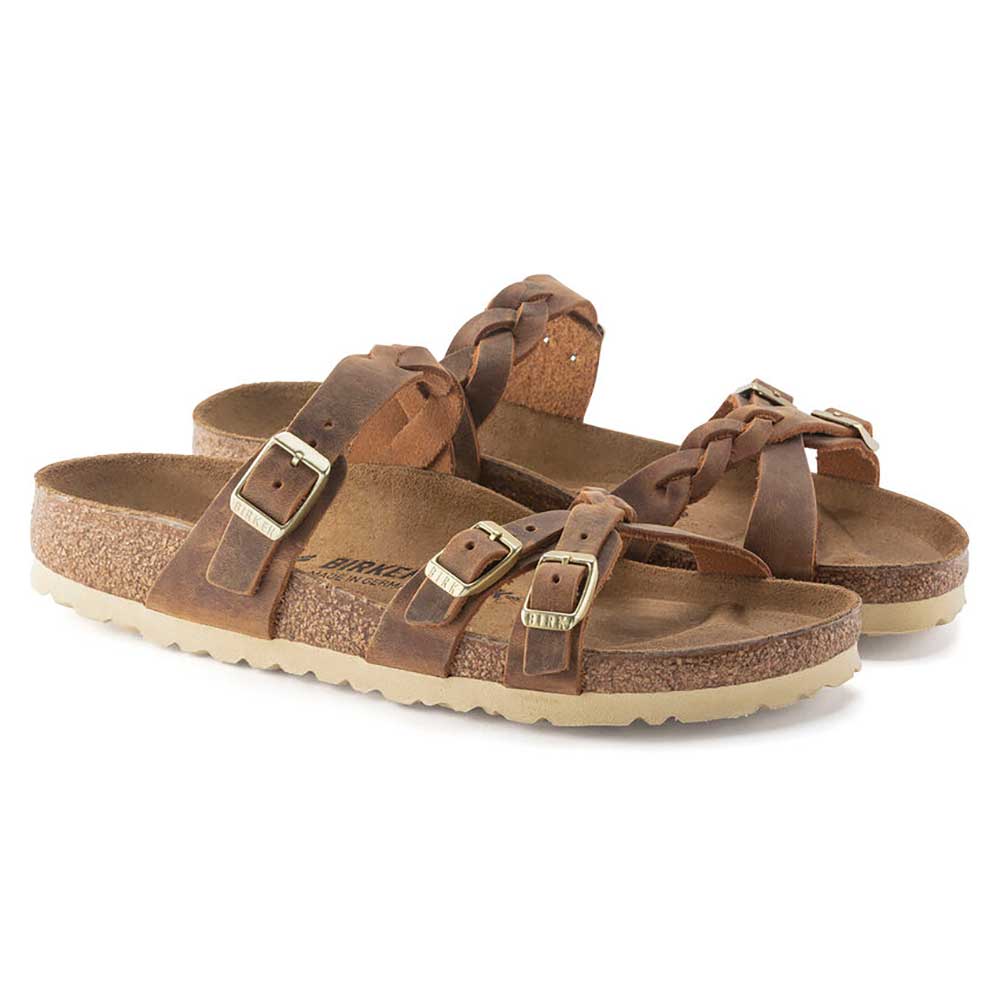 Women's Franca Oiled Leather Sandal - Cognac - Regular/Wide