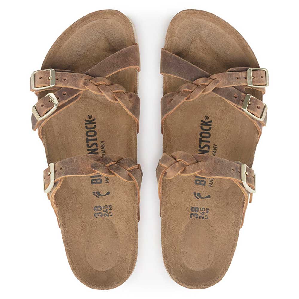 Women's Franca Oiled Leather Sandal - Cognac - Regular/Wide