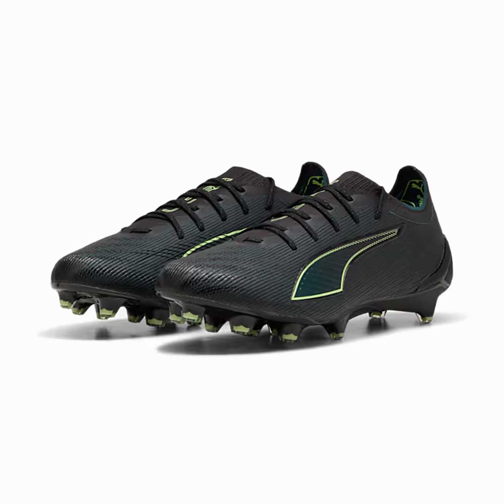 Men's Ultra 6 Ultimate FG Soccer Cleat - Puma Black/Fizzy Light/Green Terrain - Regular (D)