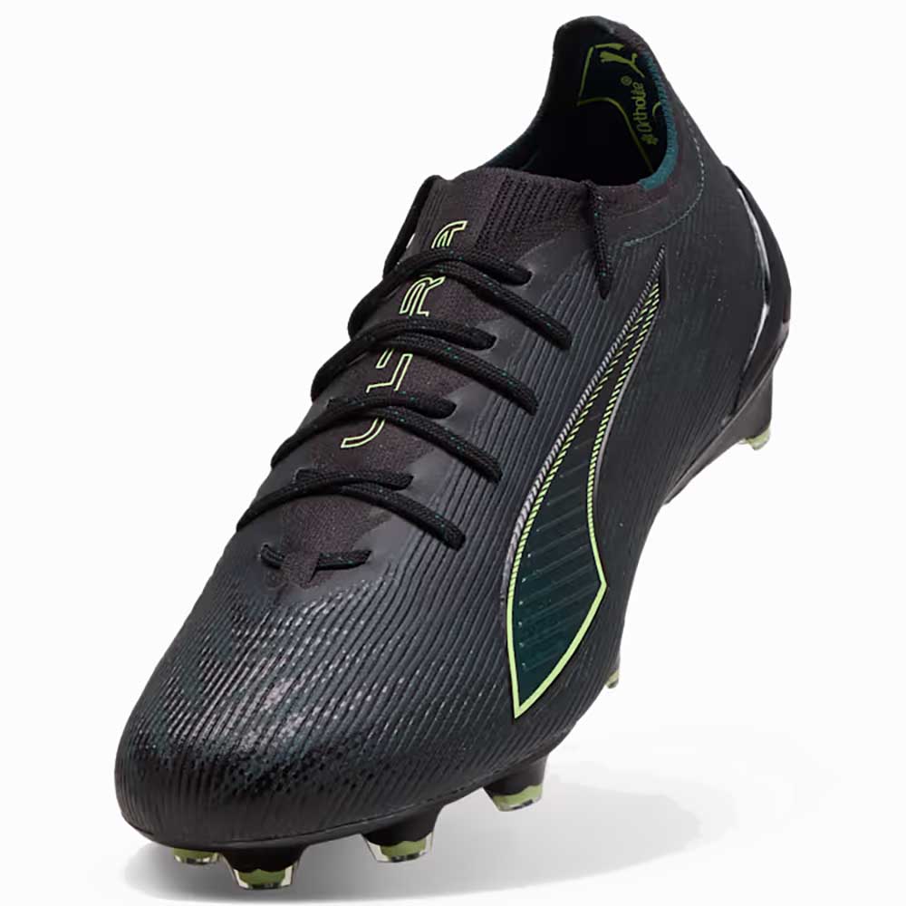 Men's Ultra 6 Ultimate FG Soccer Cleat - Puma Black/Fizzy Light/Green Terrain - Regular (D)