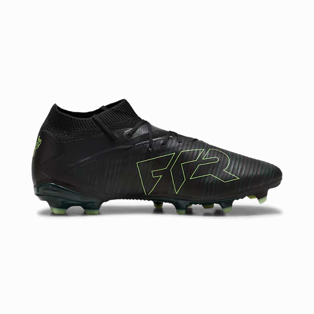 Men's Future 8 Pro FG/AG Soccer Cleat - Puma Black/Fizzy Light/Green Terrain - Regular (D)