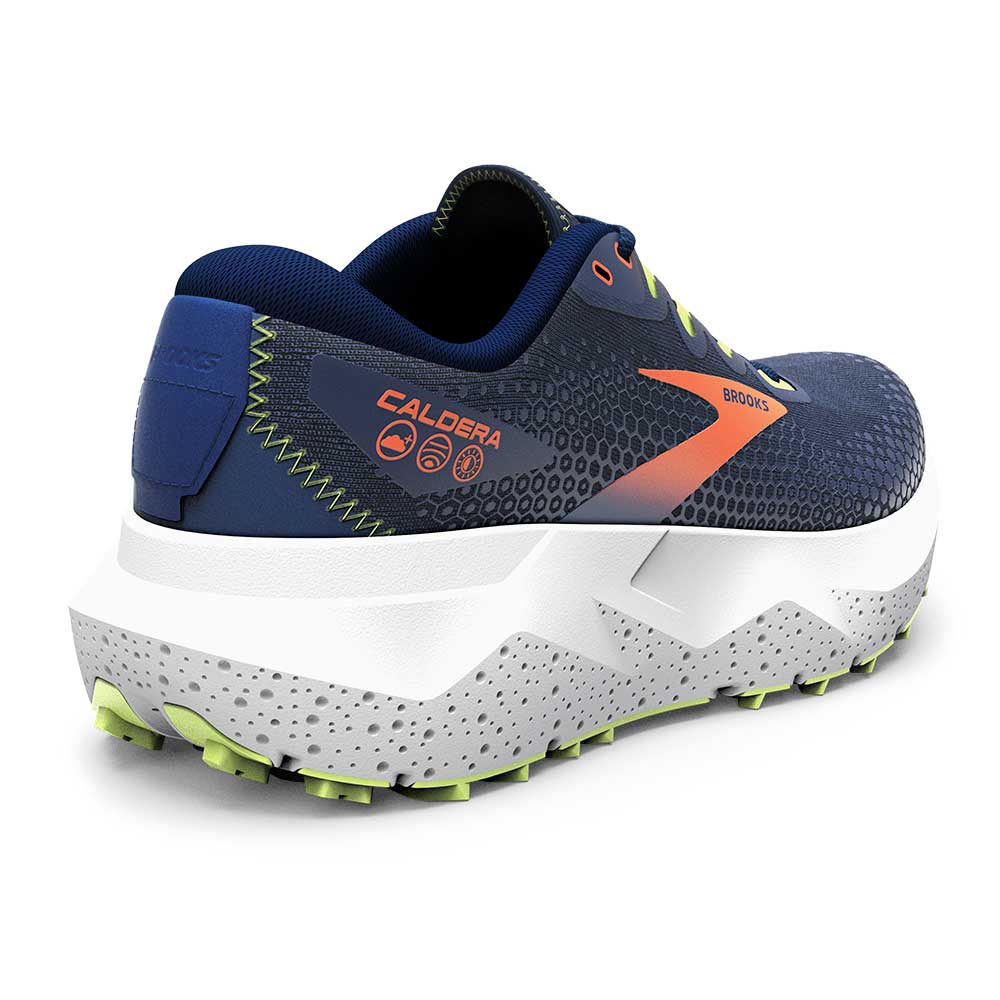 Men's Caldera 6 Running Shoe - Navy/Firecracker/Sharp Green - Regular (D)