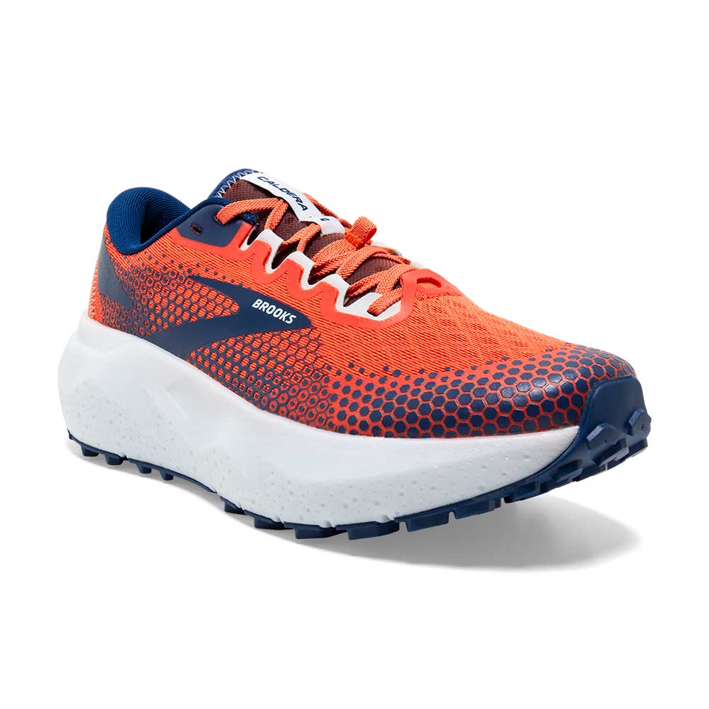 Men's Caldera 6 Trail Running Shoe - Firecracker/Navy/Blue - Regular (D)