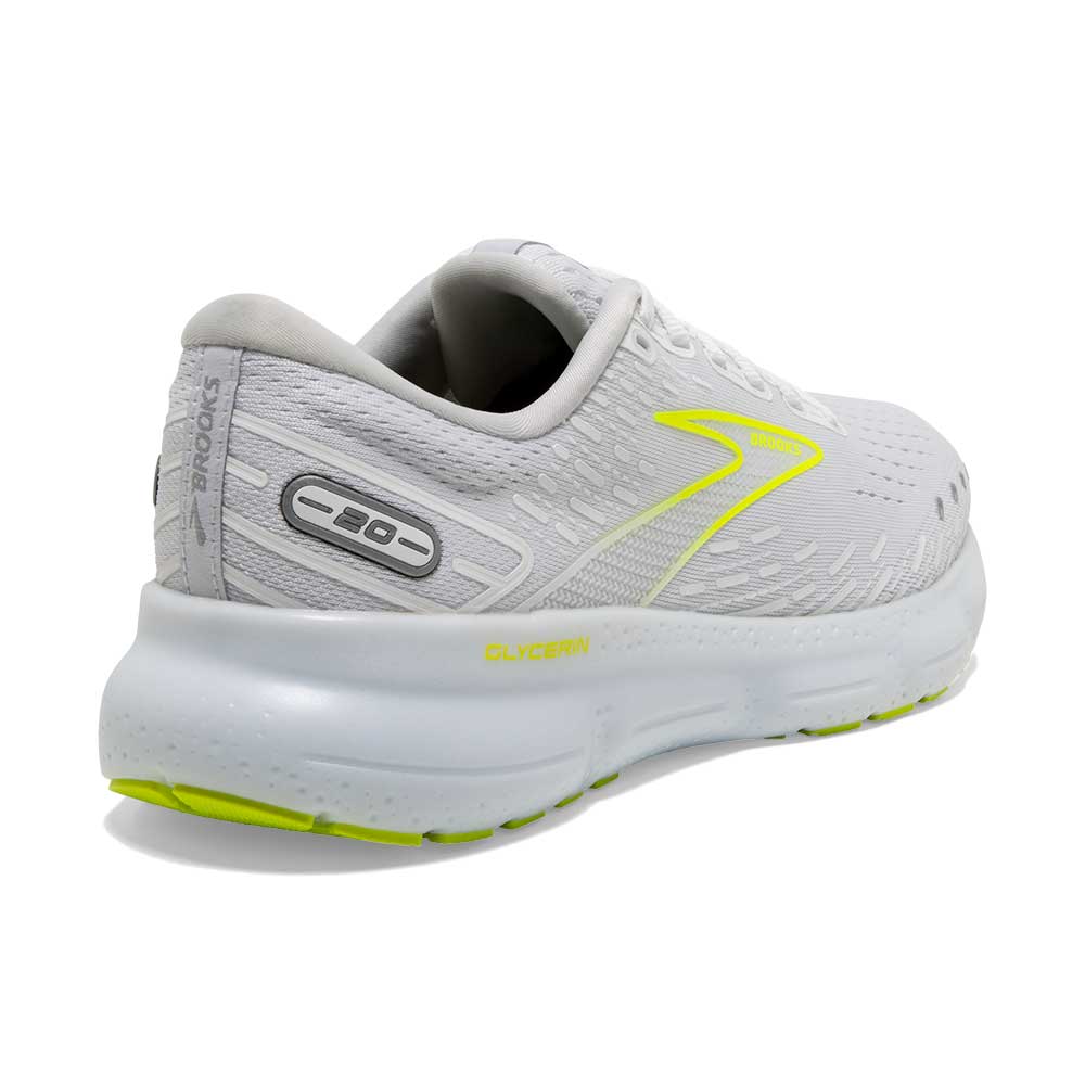 Men's Glycerin 20 Running Shoe- White/Nightlife- Regular (D)