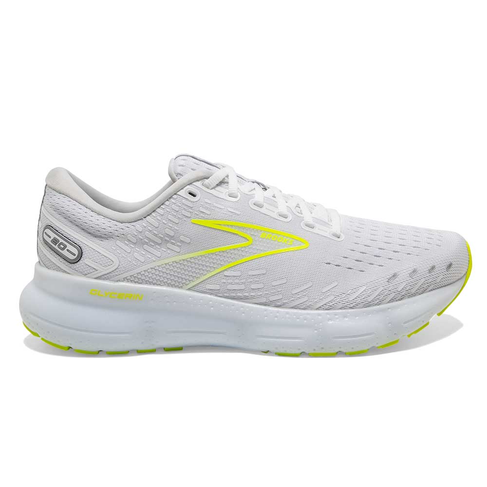Men's Glycerin 20 Running Shoe- White/Nightlife- Regular (D)