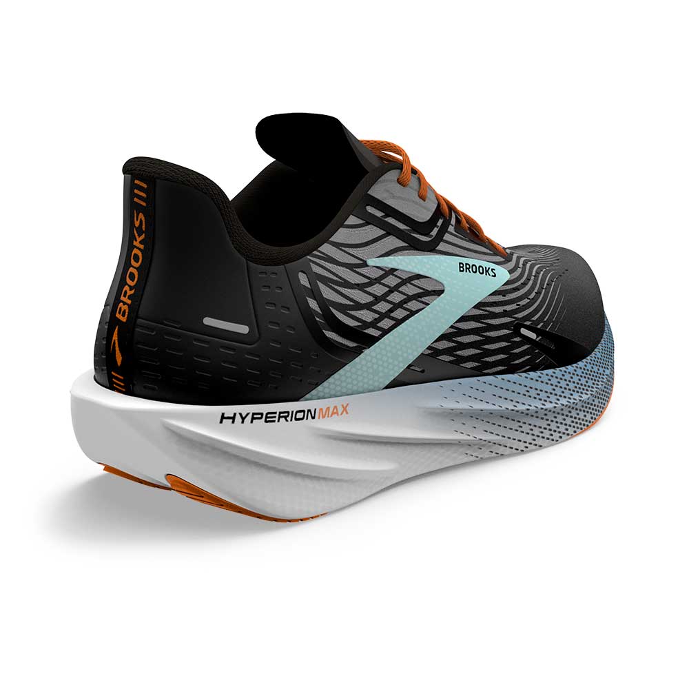 Men's Hyperion Max Running Shoe - Black/Grey/Orange Clown Fish - Regular (D)
