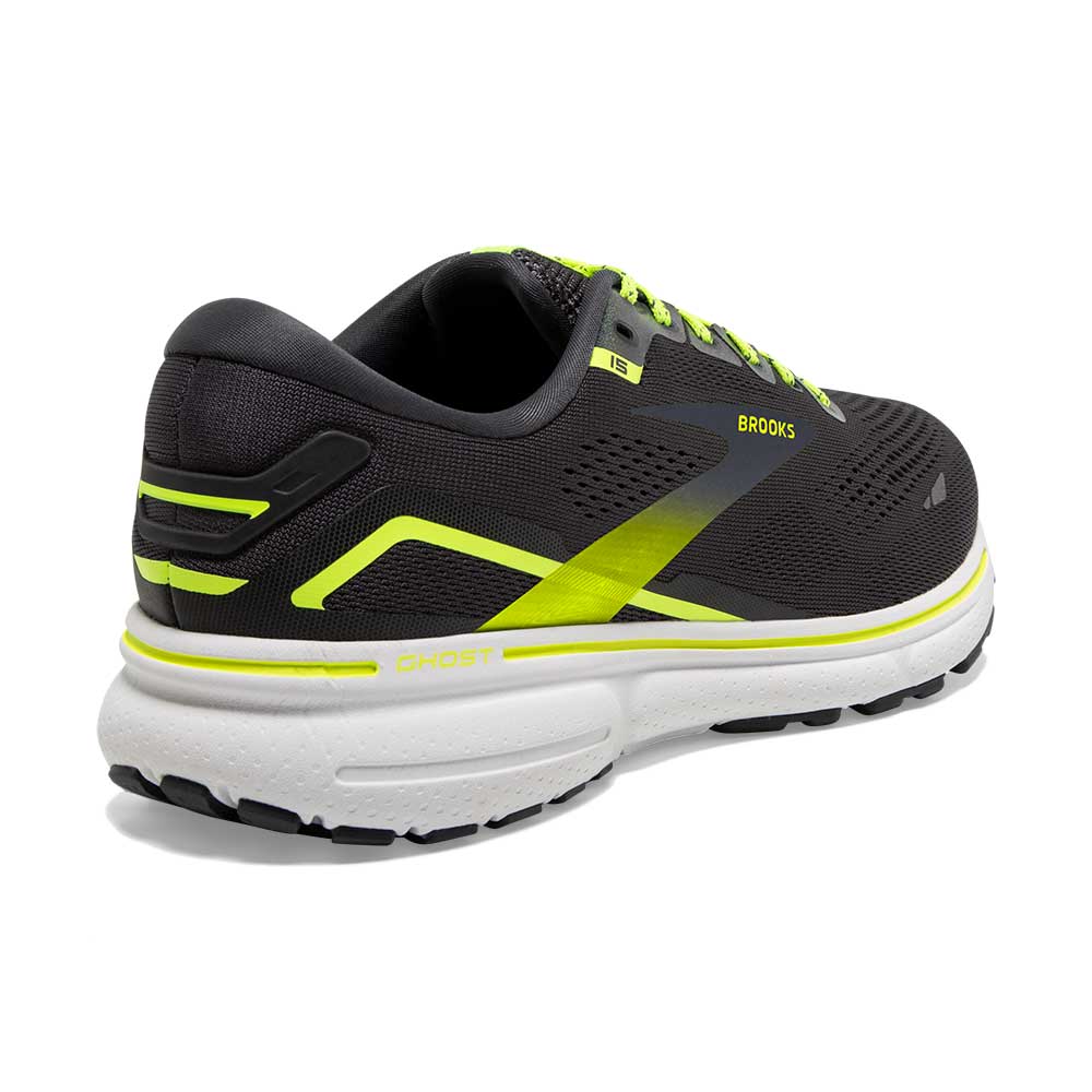 Men's Ghost 15 Running Shoe(D) - Ebony/White/Nightlife