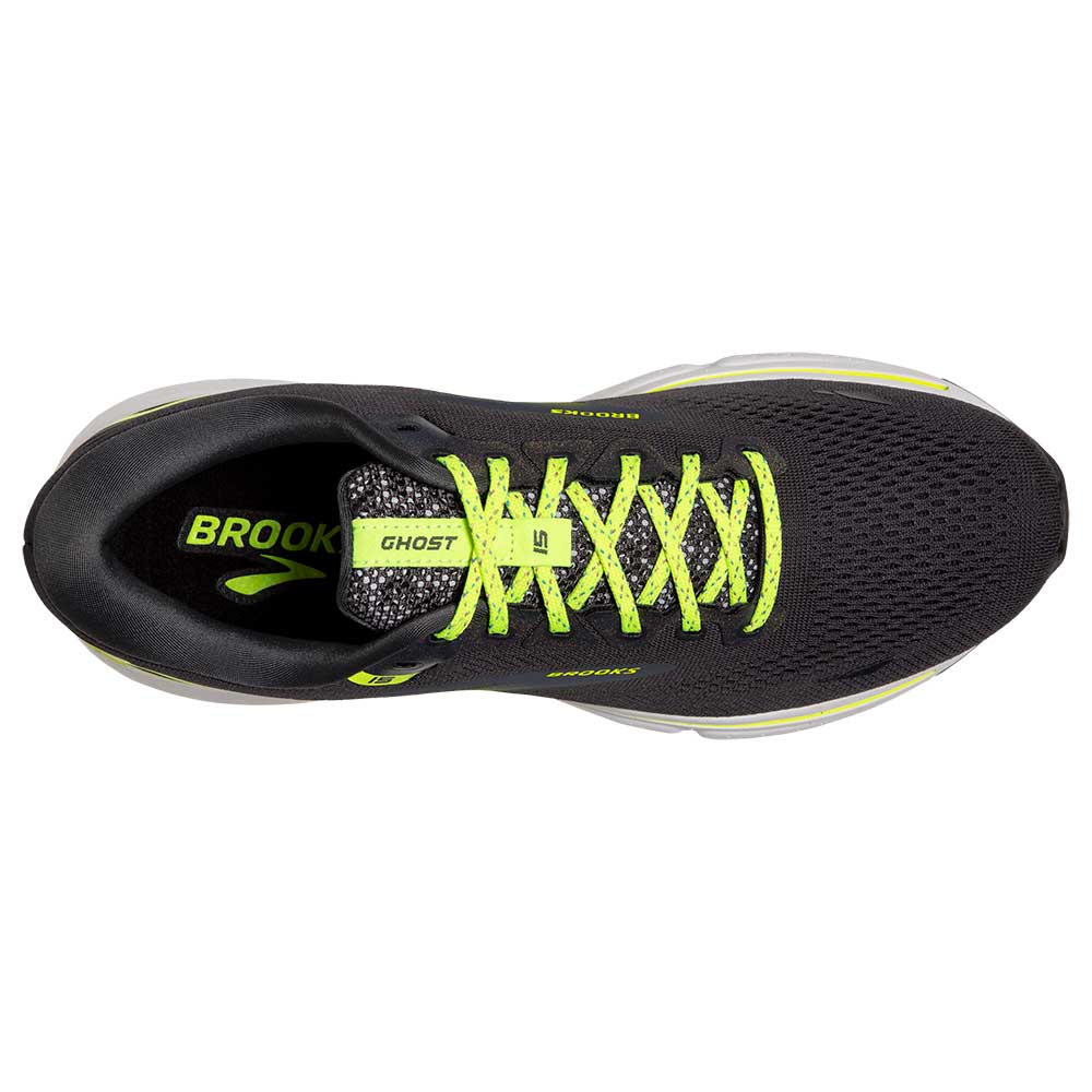 Men's Ghost 15 Running Shoe(D) - Ebony/White/Nightlife
