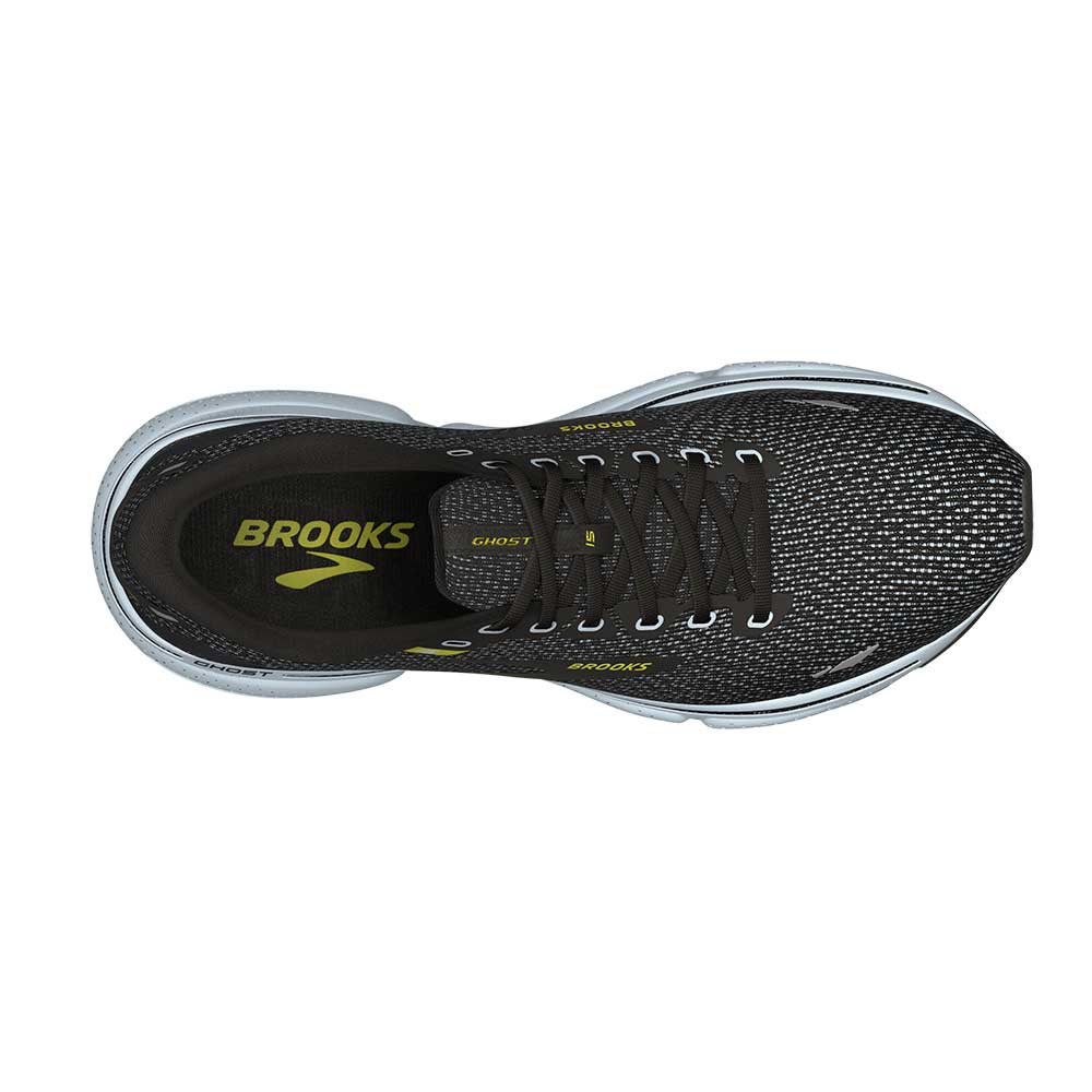 Men's Ghost 15 Running Shoe Running Shoe - Black/Ballad Blue/Sulphur- Regular (D)