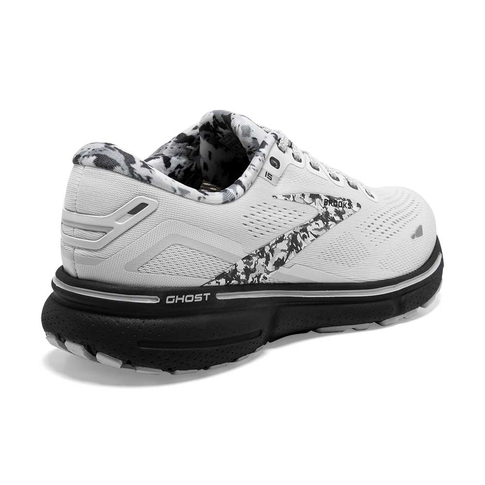 Men's Ghost 15 Running Shoe- White/Ebony/Oyster