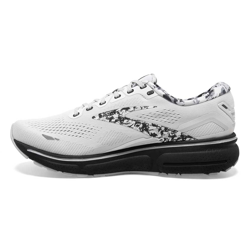 Men's Ghost 15 Running Shoe- White/Ebony/Oyster