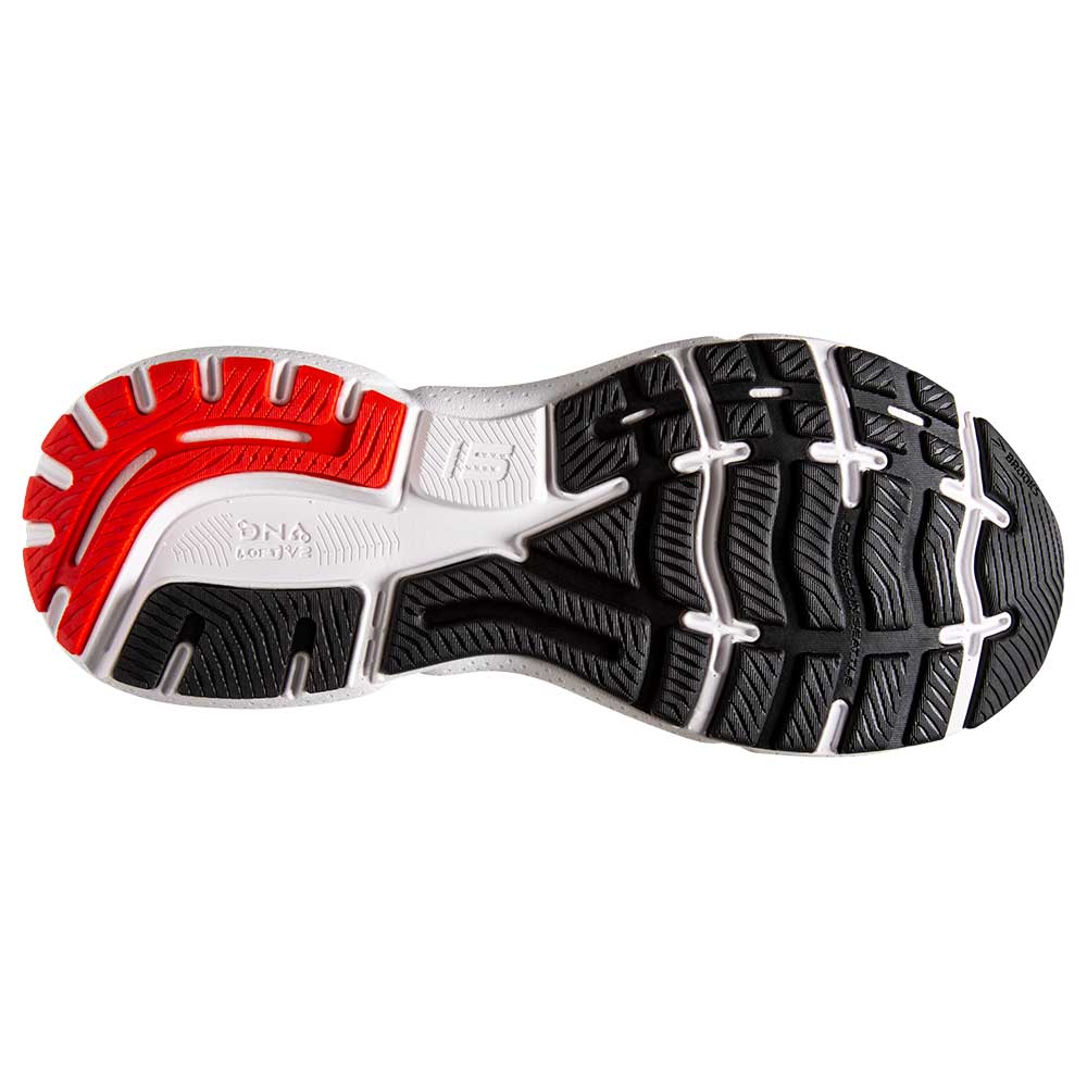 Men's Ghost 15 Running Shoe- White/Black/Flame