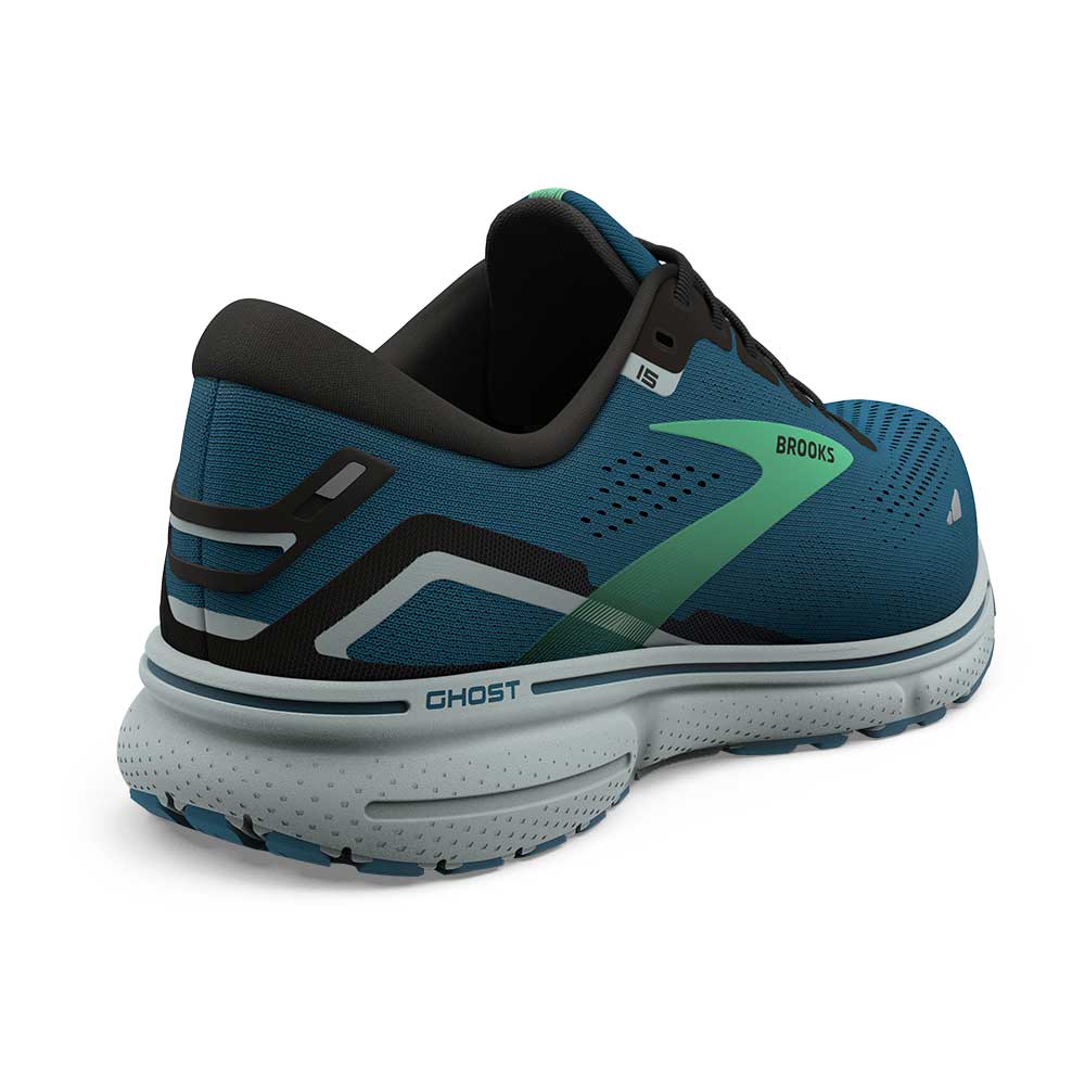 Men's Ghost 15 Running Shoe - Moroccan Blue/Black/Spring Bud - Regular (D)