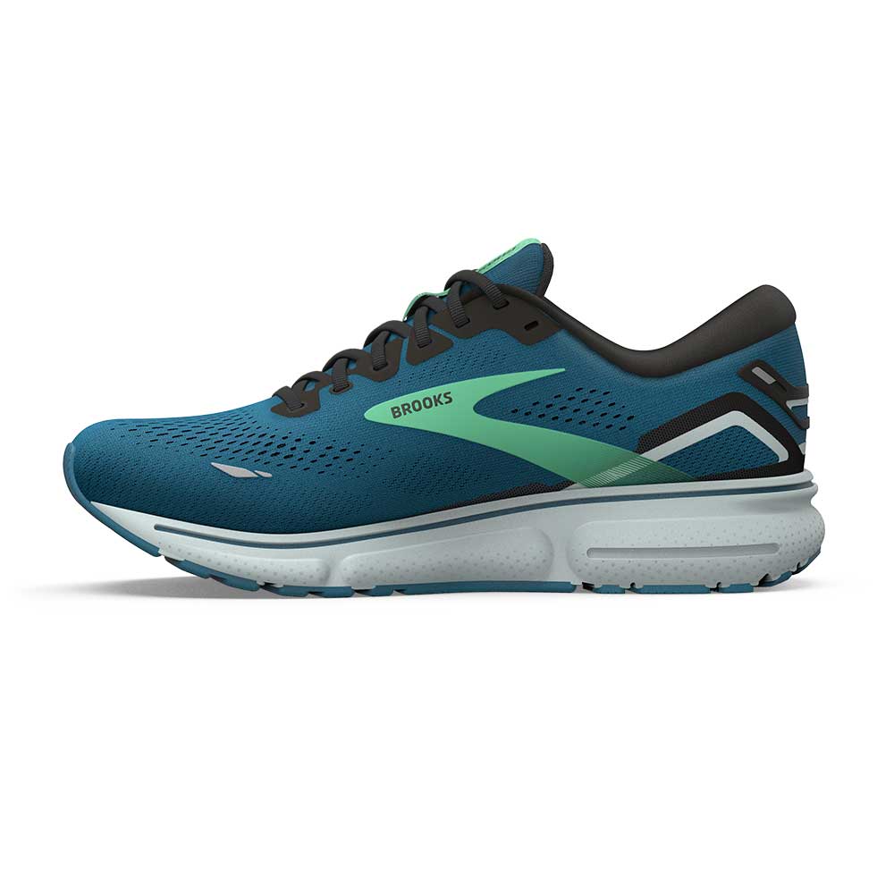 Men's Ghost 15 Running Shoe - Moroccan Blue/Black/Spring Bud - Regular (D)